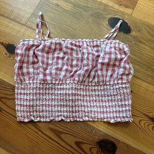 Pink Gingham American Eagle Tank